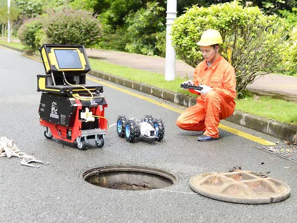 干河街道管道机器人检测